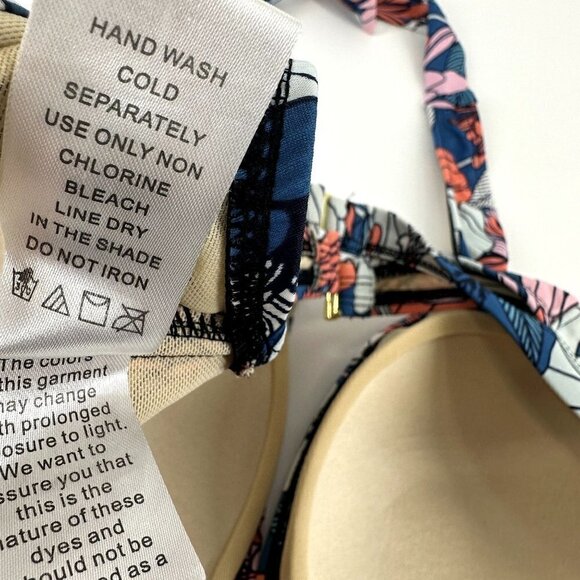 Swimsuits for All Halter Swim Top Floral Botanical Size 18 - Picture 4 of 5